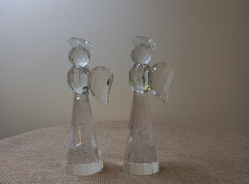 Imagem 2 de 7 de Peça Decorativa Em Cristal Transparente Anjo