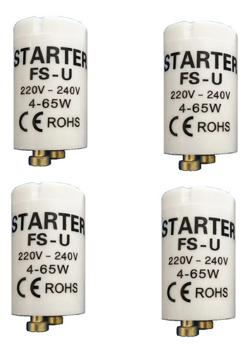 Partidor Tubo Fluorescente S-10 De 4w A 65w - 4 Unidades