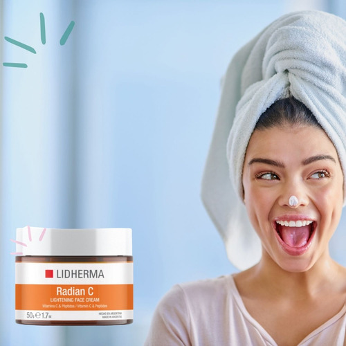 Crema Lightening Face Cream Lidherma Radian C día/noche para piel mixta/normal/seca de 50g 18+ años