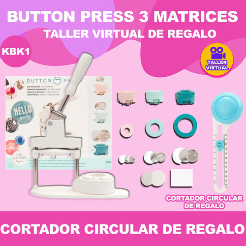 Kit Maquina Button Press + Insumos
