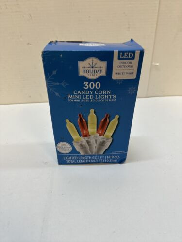 Holiday Time 300 Led Candy Corn Red Gold White Wire Mini Dda