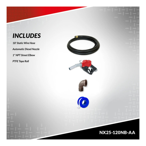 Bomba Combustible 25 Gpm Uso Continuo 120v Fill Rite Nextec