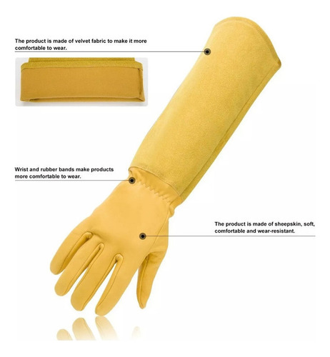 Guantes De Poda Jardinería A Prueba De Espinas Con Guante