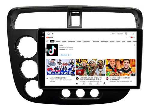 Multimidia Civic 01/05 9p Android Carplay 4/64gb + Ré
