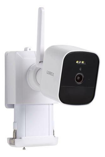 Lorex - Cámara de seguridad con batería para exteriores con foco 4k (adicional, blanca)