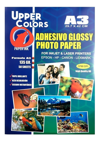 Papel Adhesivo Tabloide A3 Sticker X 50 Hojas