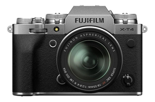  Fujifilm Kit X-T4 + lente 18-55mm OIS sin espejo color  plateado