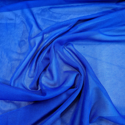 Tull Liso Con Lycra Por Metro 1.5m Ancho 96%pol 4%spandex Azul