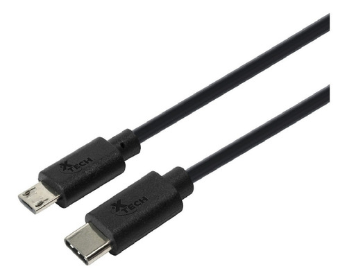 Cable Usb-c A Micro-usb 1.8m Xtech 32 Awg 480mbps - Xtc-520 Color Negro