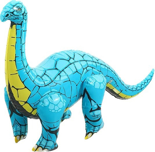 Decoración Dinosaurio Inflable 71x31cm Azul Fiestas Globos