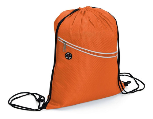 Mochila Saco Unissex Esporte Academia Viagem C/ Entrada Fone Cor Vermelho Desenho do tecido Liso