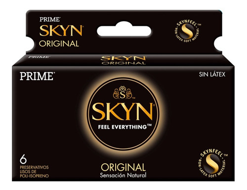 Imagen 1 de 1 de Preservativo Prime Sin Látex Skyn Original X 6 Un