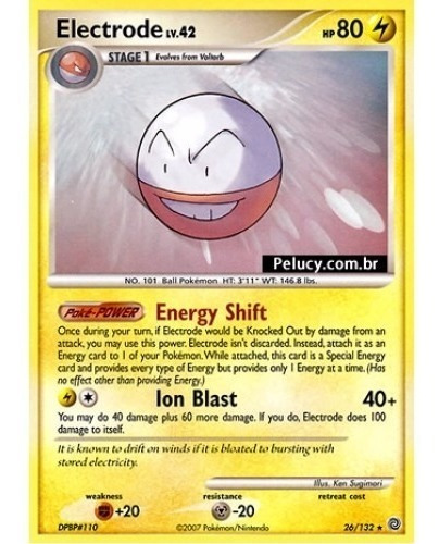 Electrode - Pokémon Elétrico Raro - 26/132 - Secret Wonders!