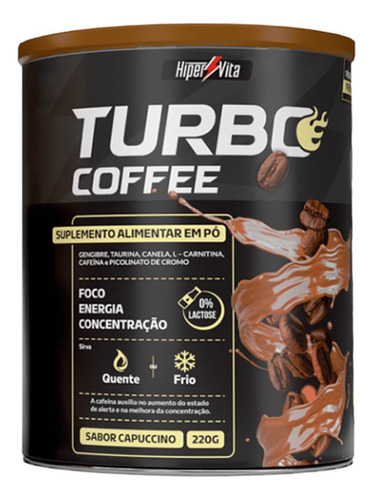 Cafe Energetico Turbo Coffee 220g Hipervita Energia E Foco