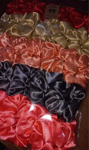 Imagen 8 de 10 de Scrunchies Raso Satén Colitas Para El Pelo Xmayor 24 U