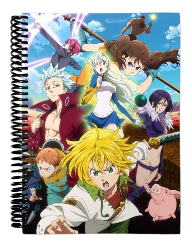 Cuaderno 7 Pecados Capitales - Tapa Dura - Anime (nanatsu)