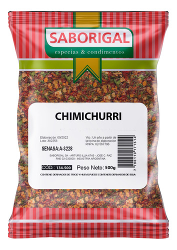 Chimichurri Saborigal 10 Bolsas 500g