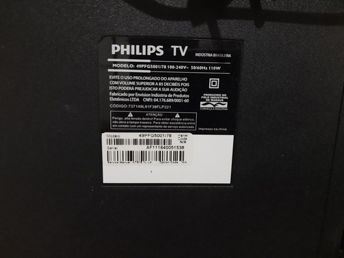 Tv Led 49 Phillips Tela Trincada
