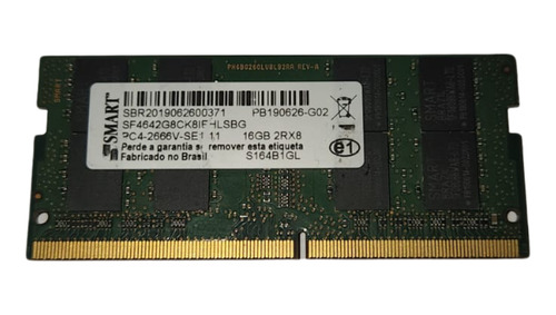 Memoria Smart Ddr4 16gb Notebook Pc4-2666v 2rx8