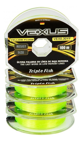 Tanza Pesca Baja Memoria Triple Fish Vexus 0.30mm X 100 Mt