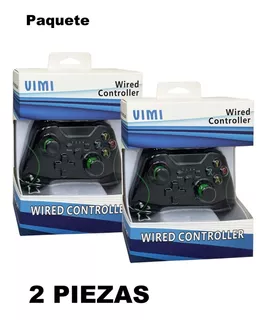 Paquete 2 Pz Control Alambrico Para Xbox One Con Vibración
