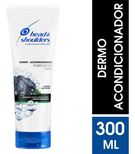 Dermo Acondicionador Head & Shoulders Carbón Activado 300 Ml