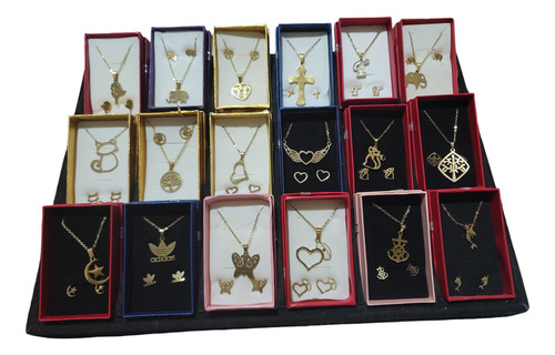 Por Mayor Lindas Joyas Set Collar Arete,de Acero Inoxidable
