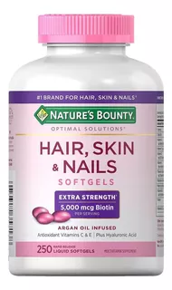Hair Skin Nails 250 Caps Gel Nature Cabello Piel Y Uñas