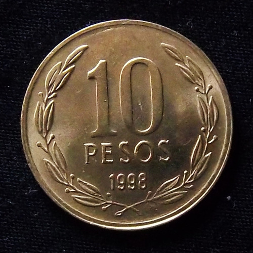 Chile 10 Pesos 1998 Sc Km 228.2