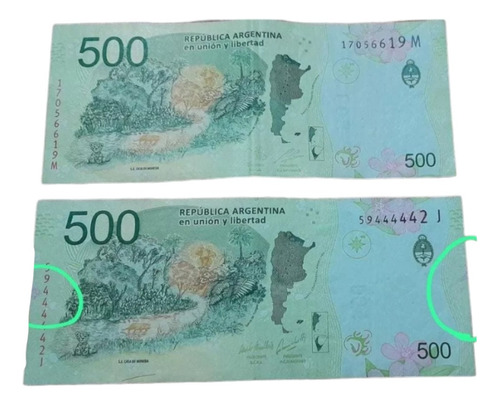 Billete De 500 Pesos Con Error De Manchas De Impresión