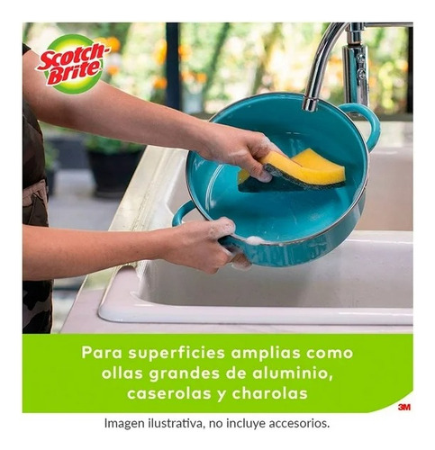 2 Pzs Fibra Esponjas Scotch Brite Grandes 2 Pzas