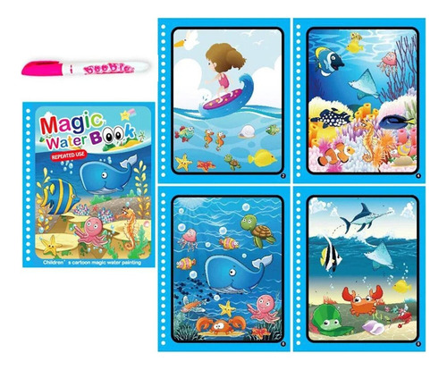 Hj Libro Mágico De Dibujo Acuático For Niños, Juguete
