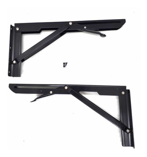 Imagen 4 de 8 de Mensula Mesa Rebatible Par 30 Cm Blanco 80kg Reforzada Mr112