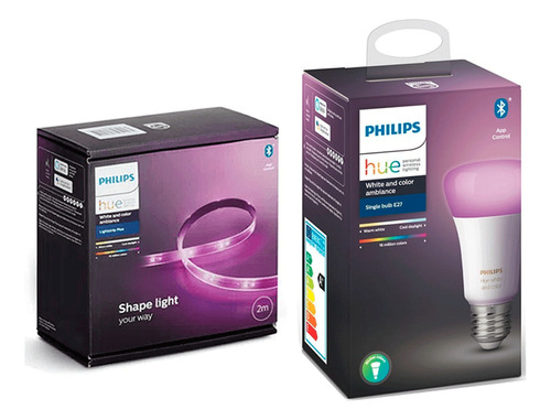 Combo Philips Hue Tira Led Rgb Plus + Lampara Led Rgb E27