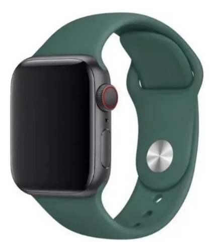 Pulseira Para Apple Watch Serie 8 + Película 3d 41mm 45mm Cor Verde-escuro Largura 45 mm