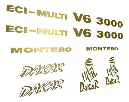 Calcomanias Mitsubishi Montero Dakar Kit Diseño Original Lpk