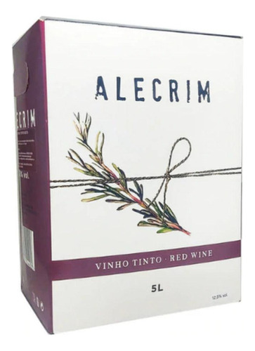 Vinho Tinto Red Wine Bag In Box 5 Litros Alecrim