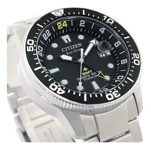 Citizen Eco-drive Promaster Titanium Safira Gmt Bj7110-89e