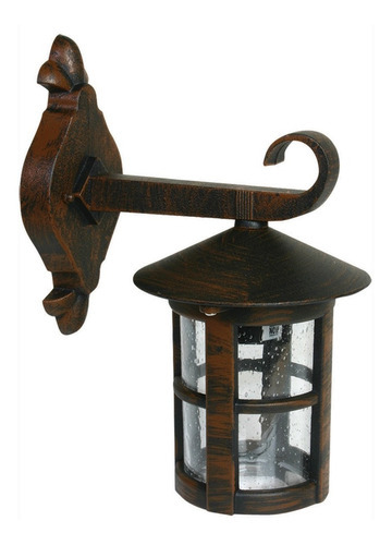 Farol Rustico 6512, Marca Calux Color Óxido
