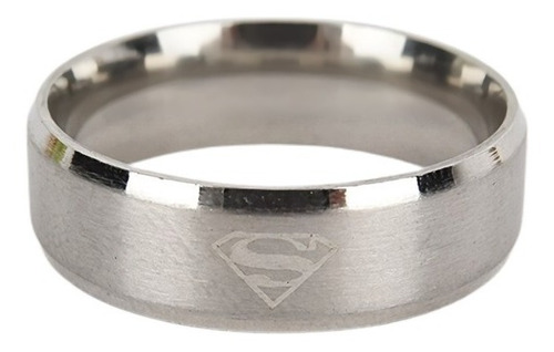 Anillo Superman Acero Inoxidable Color Plata Y Oro Hombre  