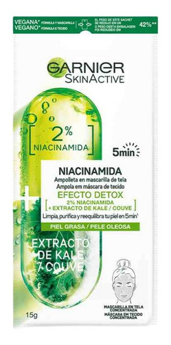 Garnier Skin Active Ampolla En Mascarilla De Tela Detox Kale