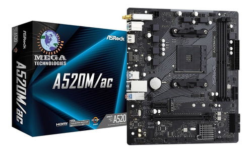 Mbo Asrock A520m-ac A4 Ryzen 3da. 2xddr4 Wifi Hdmi Dp 12usb 