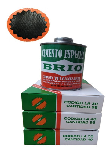 Kit Cemento Solucion 240 Parches Camaras Inicio Gomeria