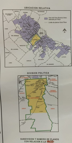 Mapa La Matanza Buenos Aires Laminado Varillado
