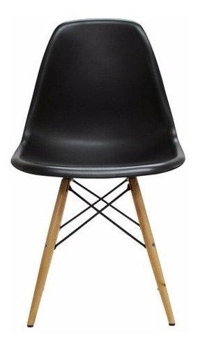 Cadeira Eiffel Charles Eames Polipropileno Preto.