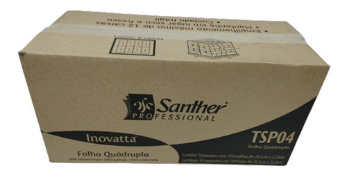 Papel Toalha Interfolha Luxo Folha Quádrupla Premium 1200fls