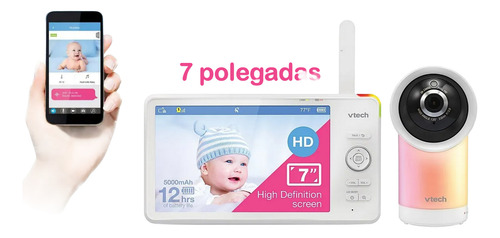Babá Eletrônica Vtech Rm5764hd 7 Wi-fi 1080p 360° Branco