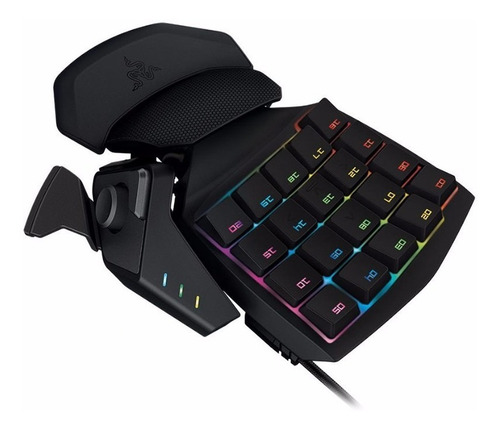 Teclado gamer Razer Green color negro con luz RGB