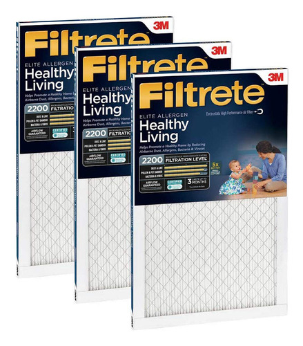 Filtrete Mpr 2200 16 X 25 X 1 Filtro De Aire De Hvac Reducci