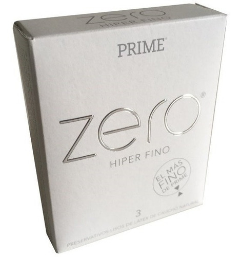 Preservativos Prime Zero Hiper Fino Caja X 3 Unidades - Fun*